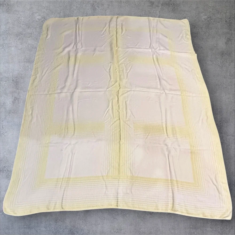 MCM Light Salmon‎ Tangerine Plaid Tablecloth 68x53 Handwoven Look Cottagecore